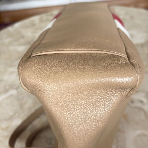 Talbots Genuine Leather Tote Bag with Crossbody Strap - As New - Picture 11 of 15